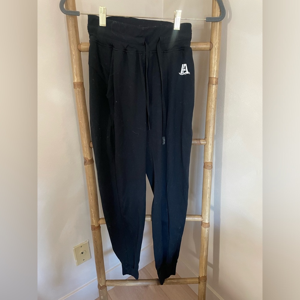 Black Jogger Pants with Logo
